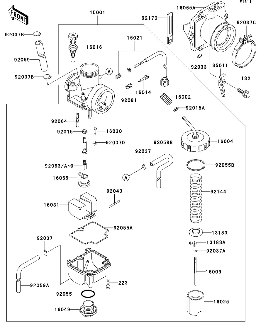 Kawasaki Repair Part 16031-7003 - Carburetor Float