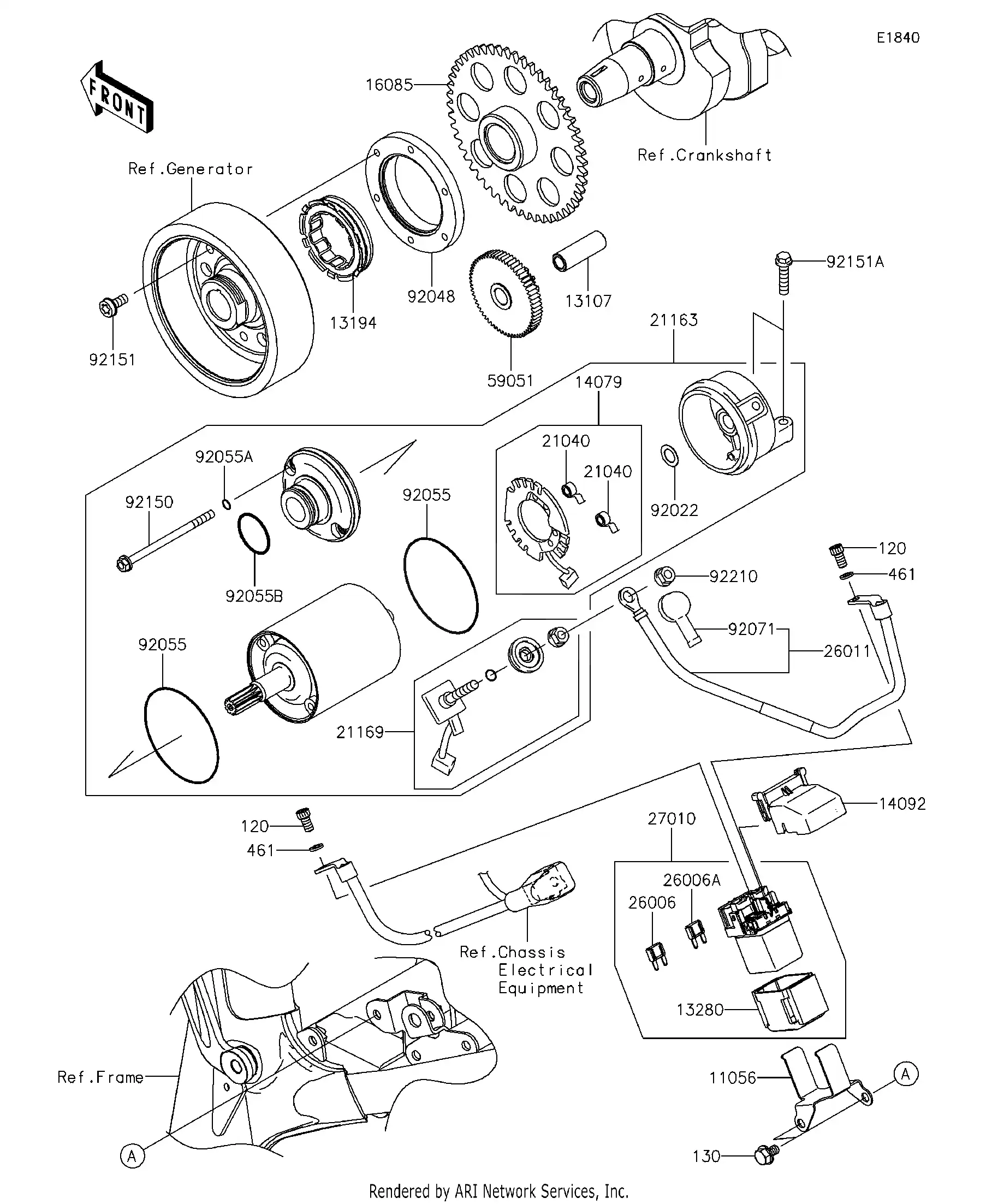 11056 2049 Bracket Kawasaki YoshiParts 11056-2049-bracket-kawasaki-yoshiparts