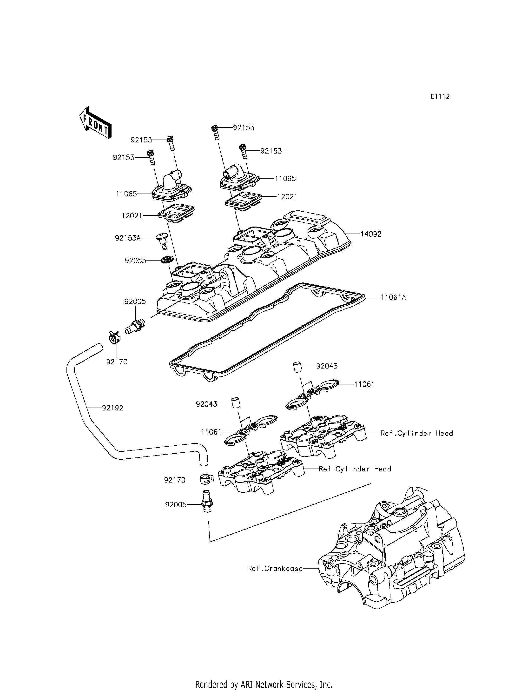 14092-1084 Genuine Kawasaki Cover,Head | Megazip