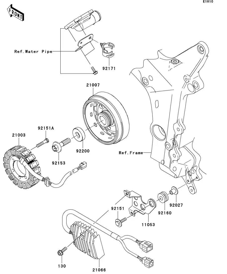 11053-1836 Bracket Kawasaki | YoshiParts