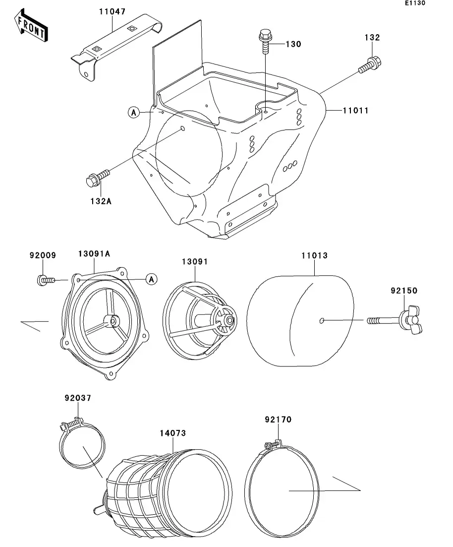kotosaページ 11013-1201 Element-Air Filter Kawasaki | YoshiParts