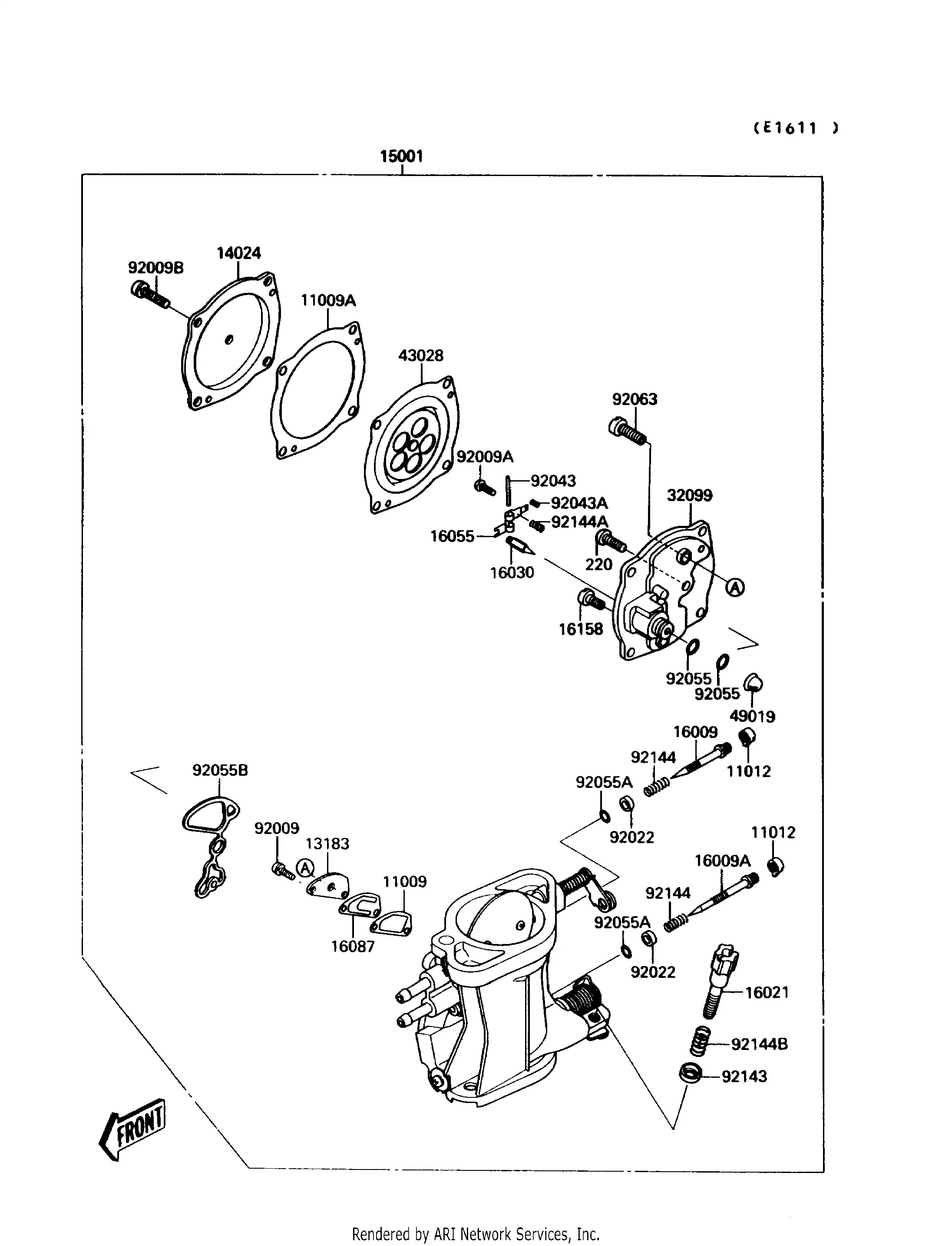 14024-3765 Cover,Carburetor Kawasaki | YoshiParts