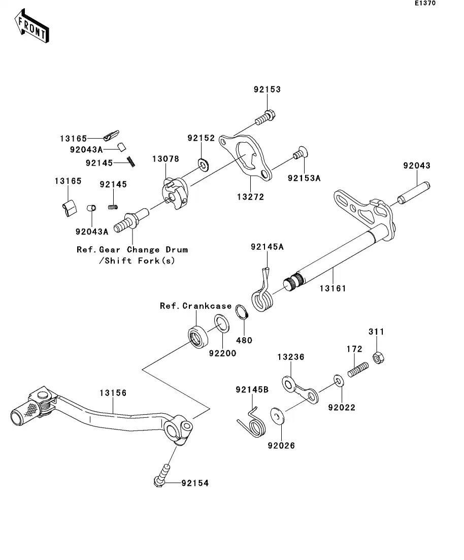 13161-0077 Lever-Comp-Change Sha Kawasaki | YoshiParts