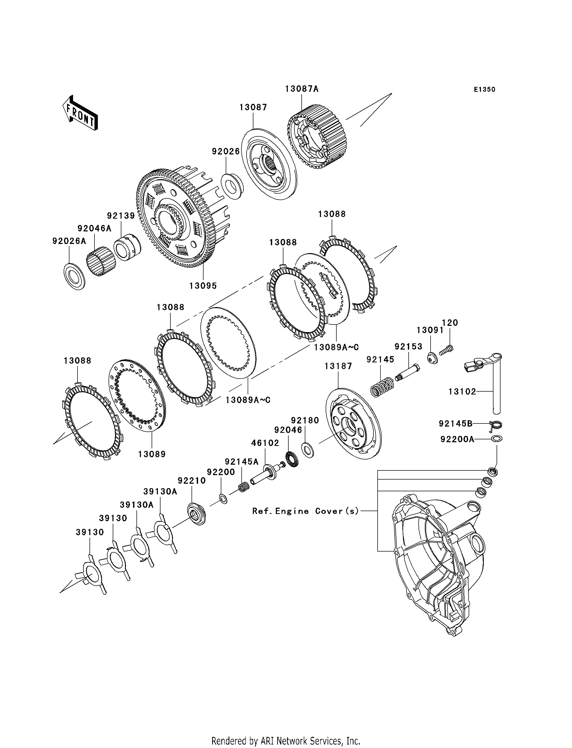 13089-0007 Plate-Clutch,T=2.0 Kawasaki | YoshiParts