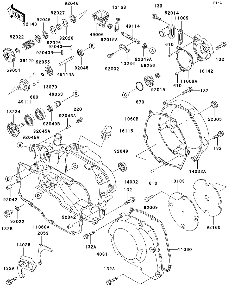 14026-1174 Cover-Chain Kawasaki | YoshiParts