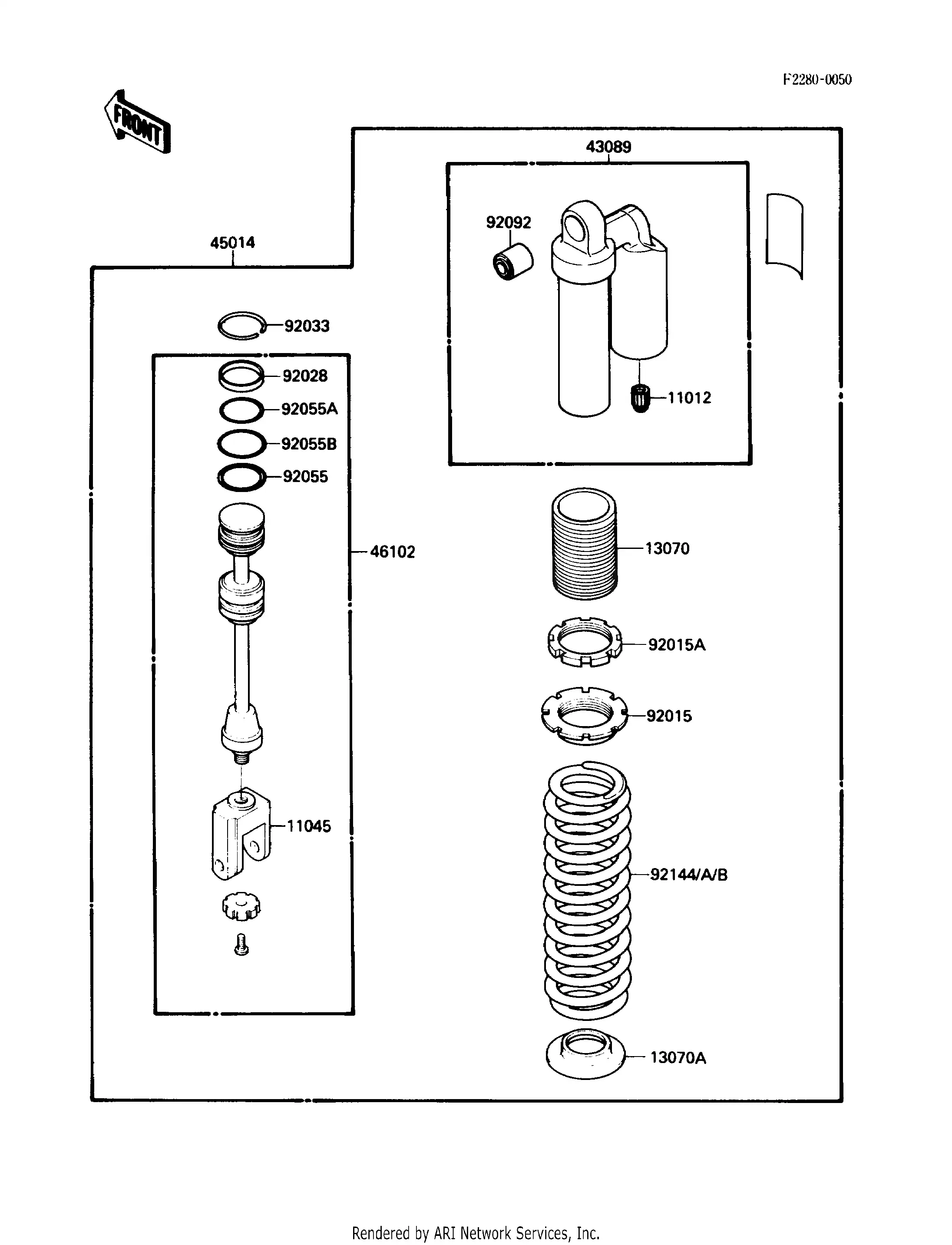 Kawasaki Guide Replacement Part 13070-0742 - OEM 13070-2102