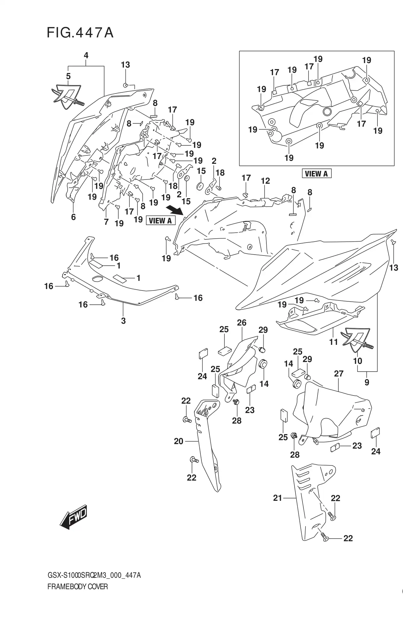 Cubierta del cuerpo del marco