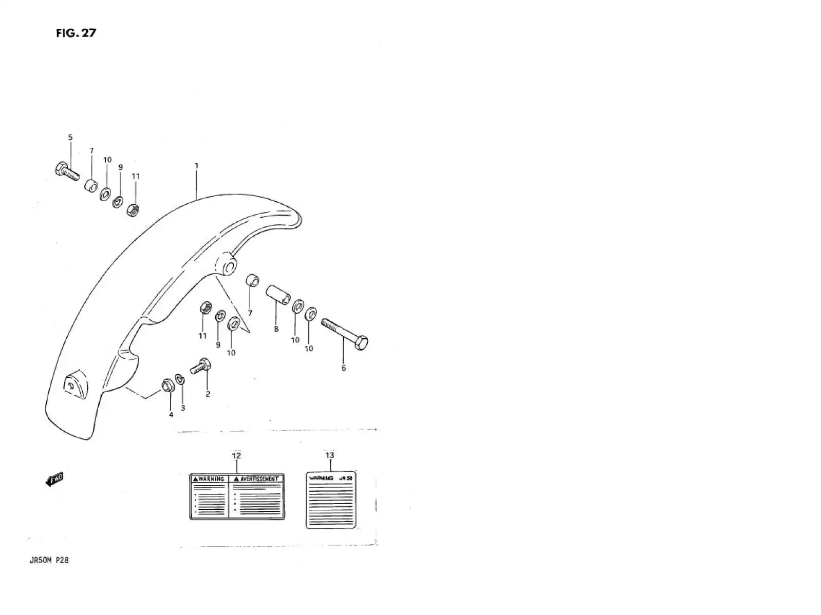 Guardabarros trasero