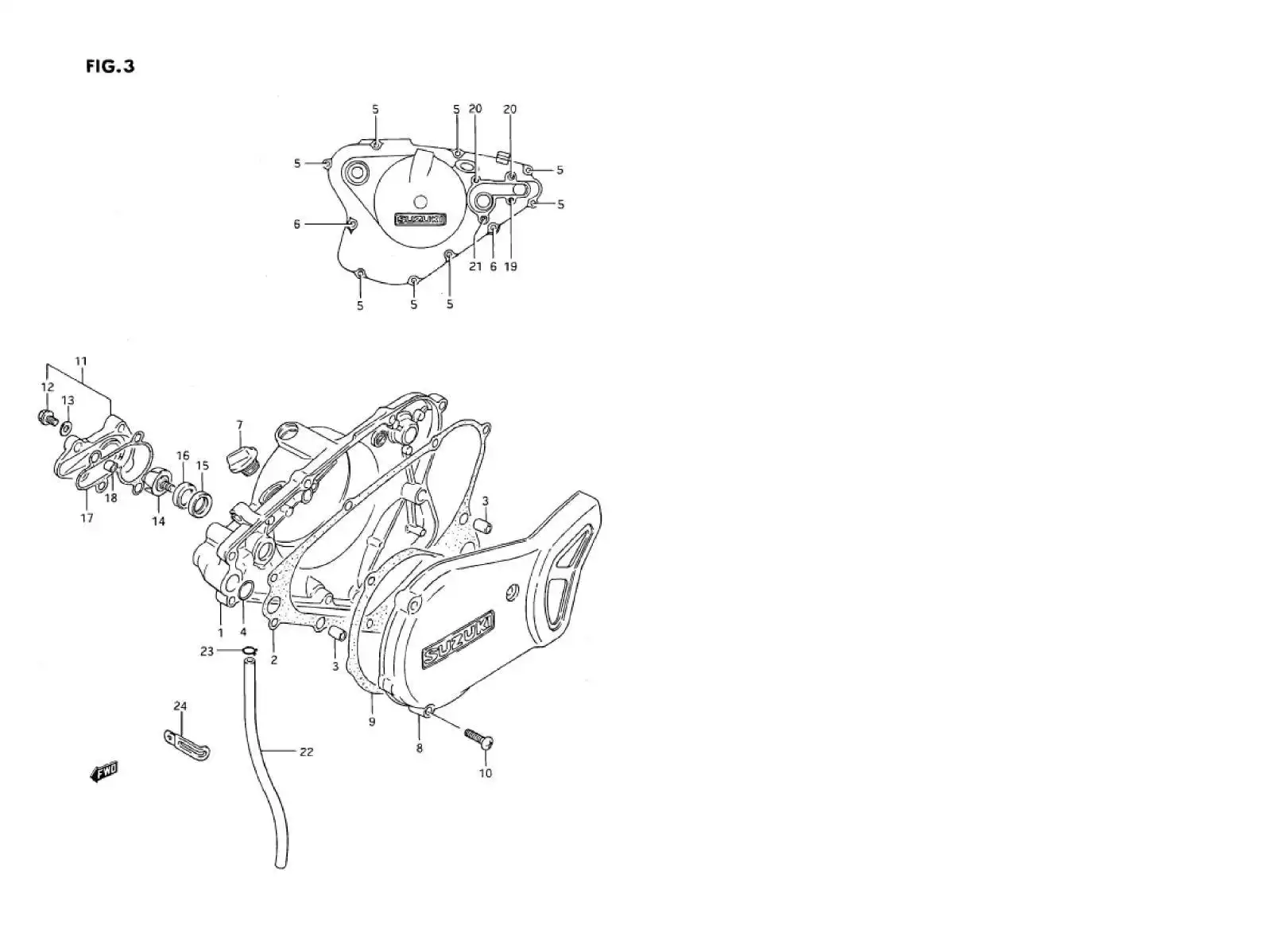 Crankcase Cover Water Pump