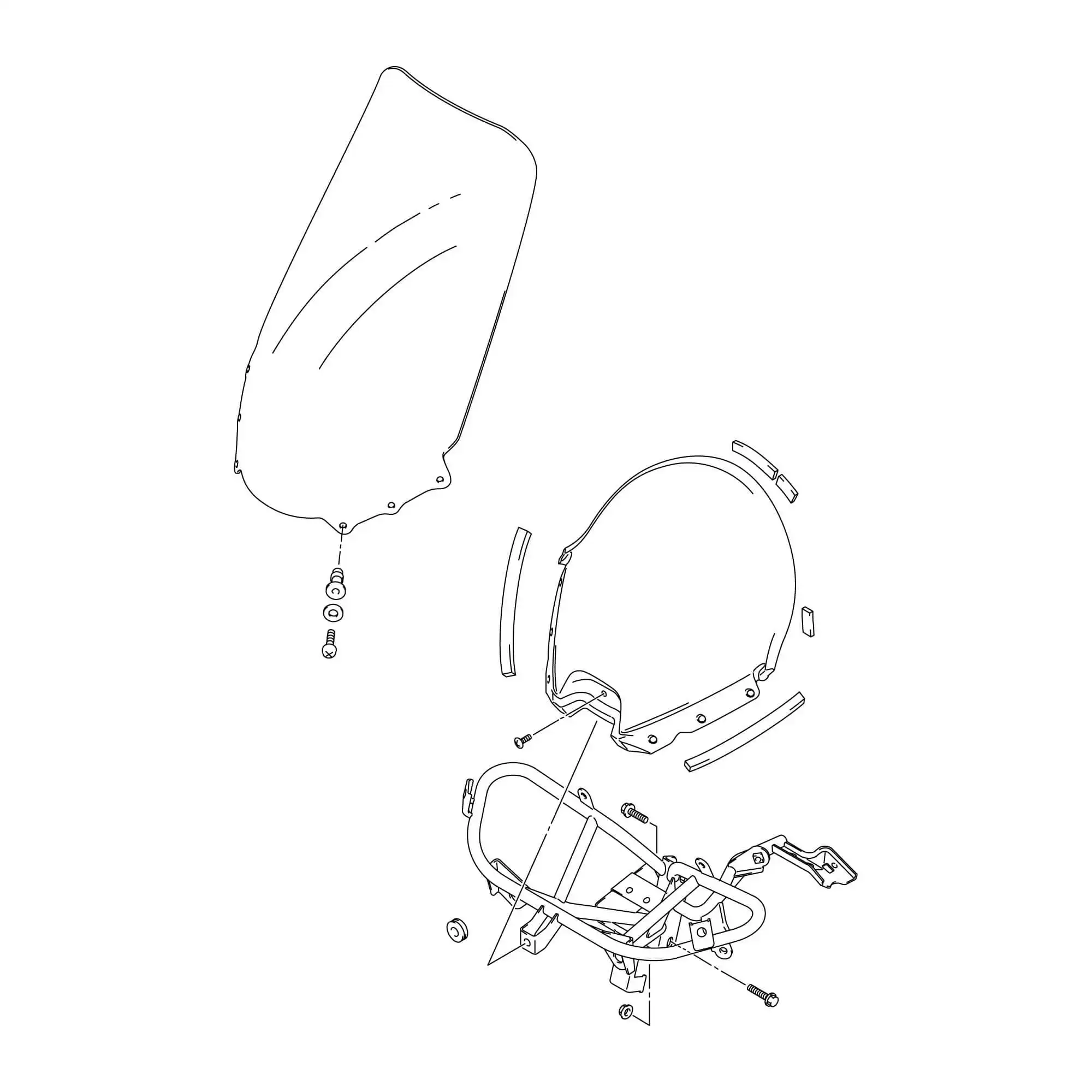 4815012JB0000 Brace,Leg Shield Suzuki | YoshiParts