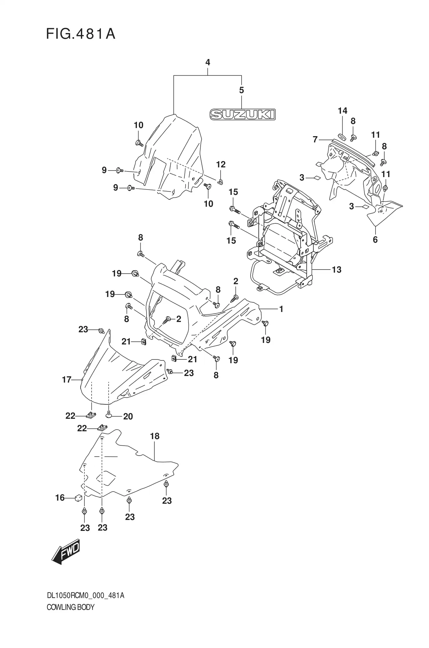 94411-06L00-000 Cowling,Body Suzuki | YoshiParts