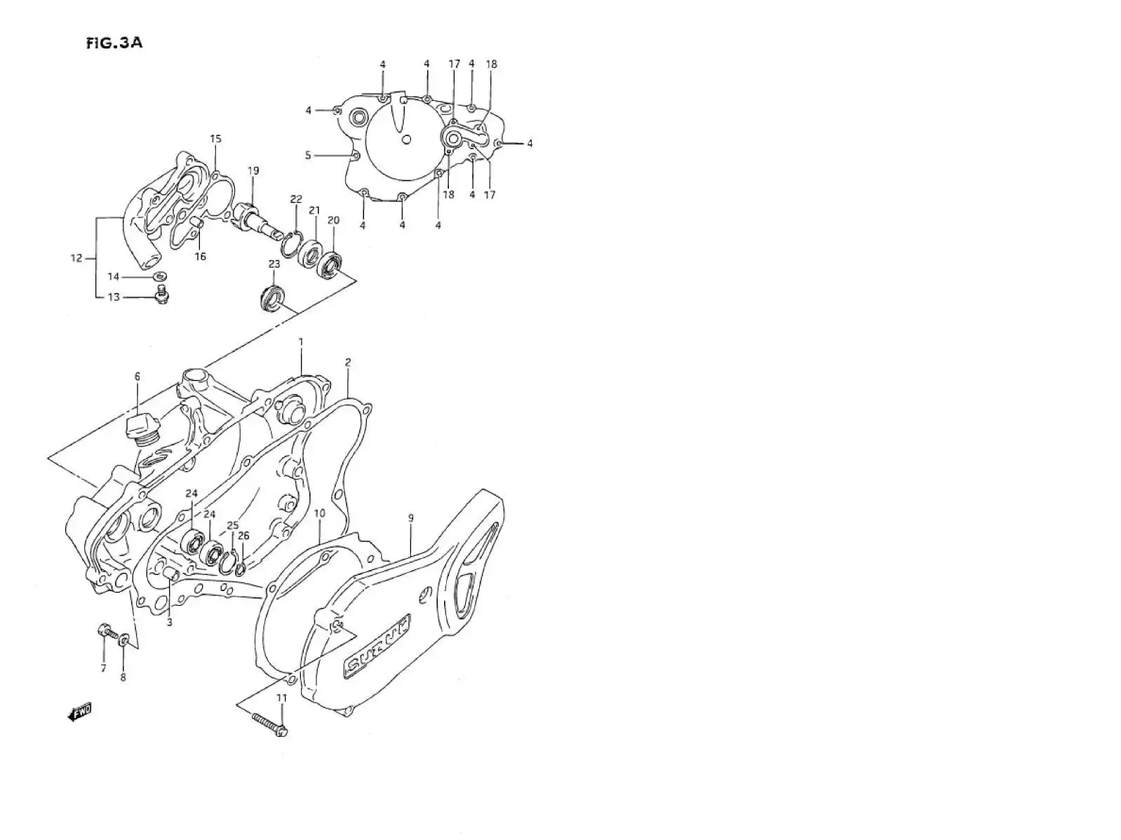 Crankcase Cover Water Pump