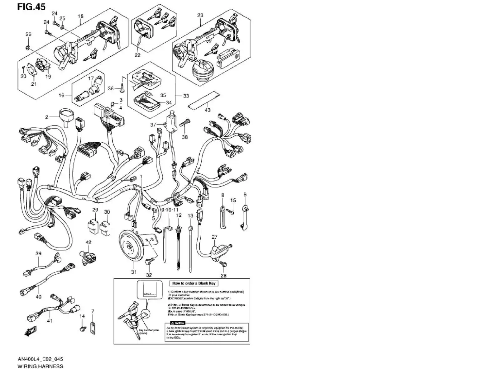 3661005HR1000 Harness,Wiring Suzuki | YoshiParts