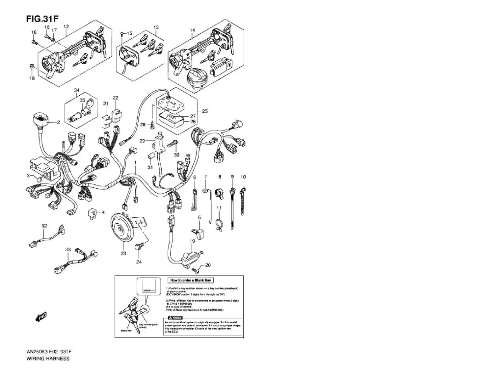 3661014GA0000 Harness,Wiring Suzuki | YoshiParts