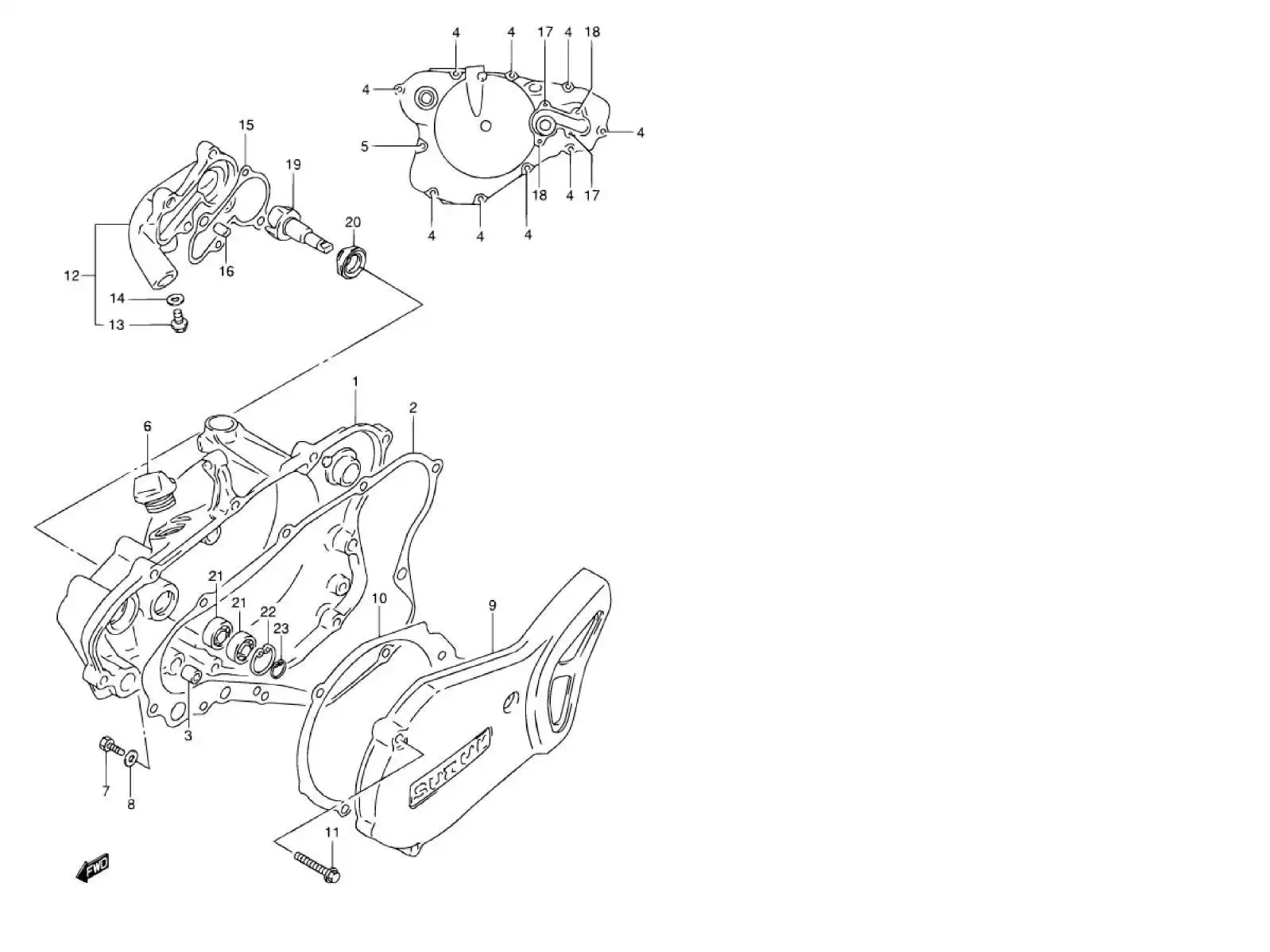 Crankcase Cover Water Pump