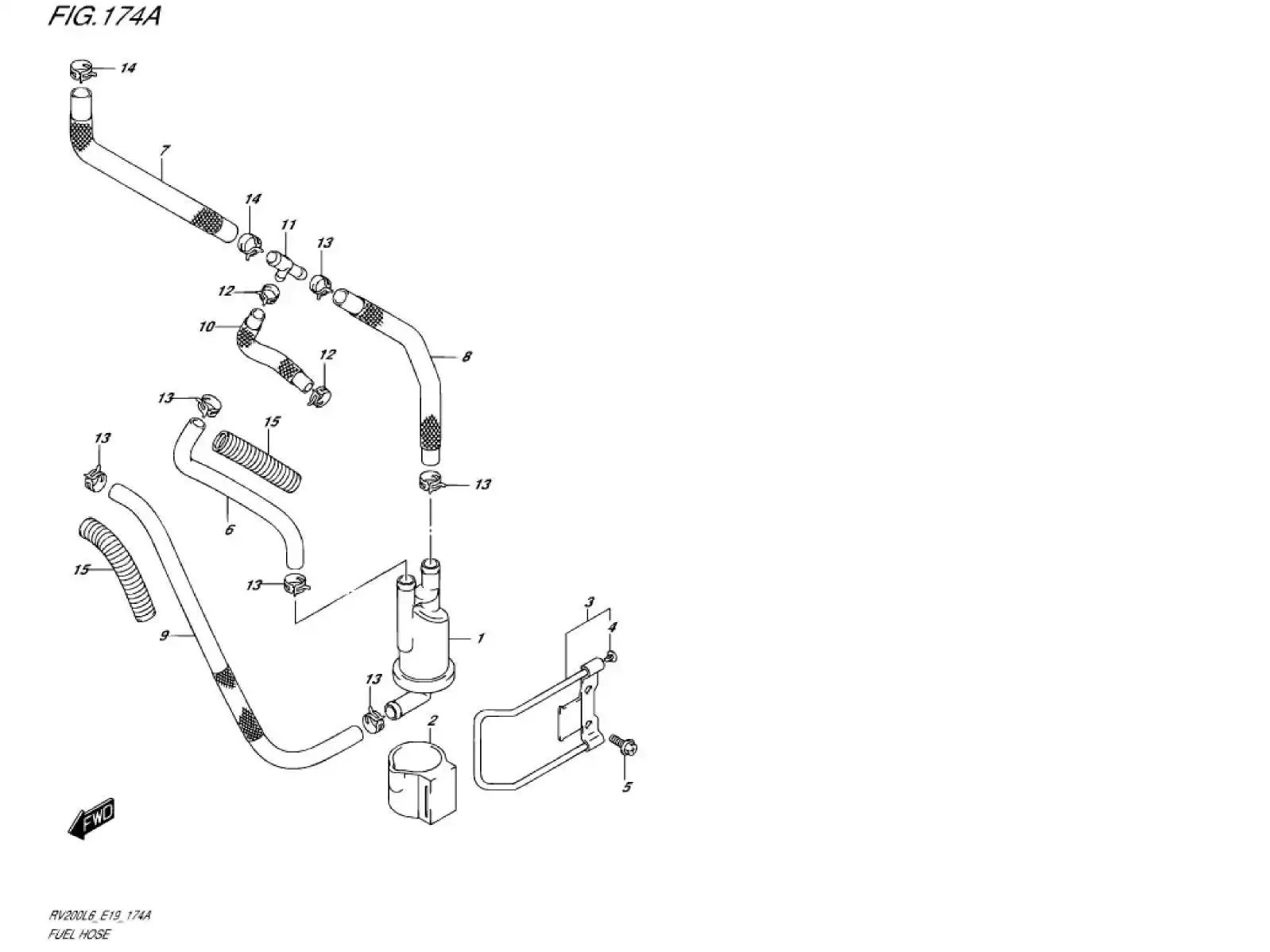 1581413GA1000 Hose,Fuel Filter & Injector Suzuki YoshiParts