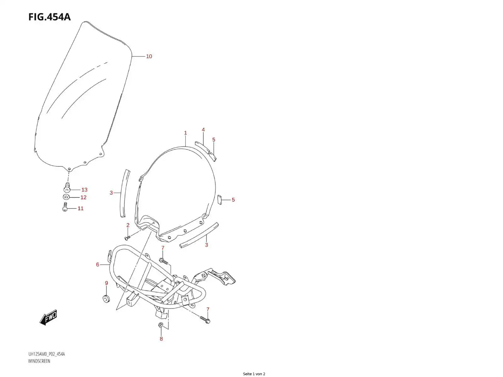 4815012JB0000 Brace,Leg Shield Suzuki | YoshiParts