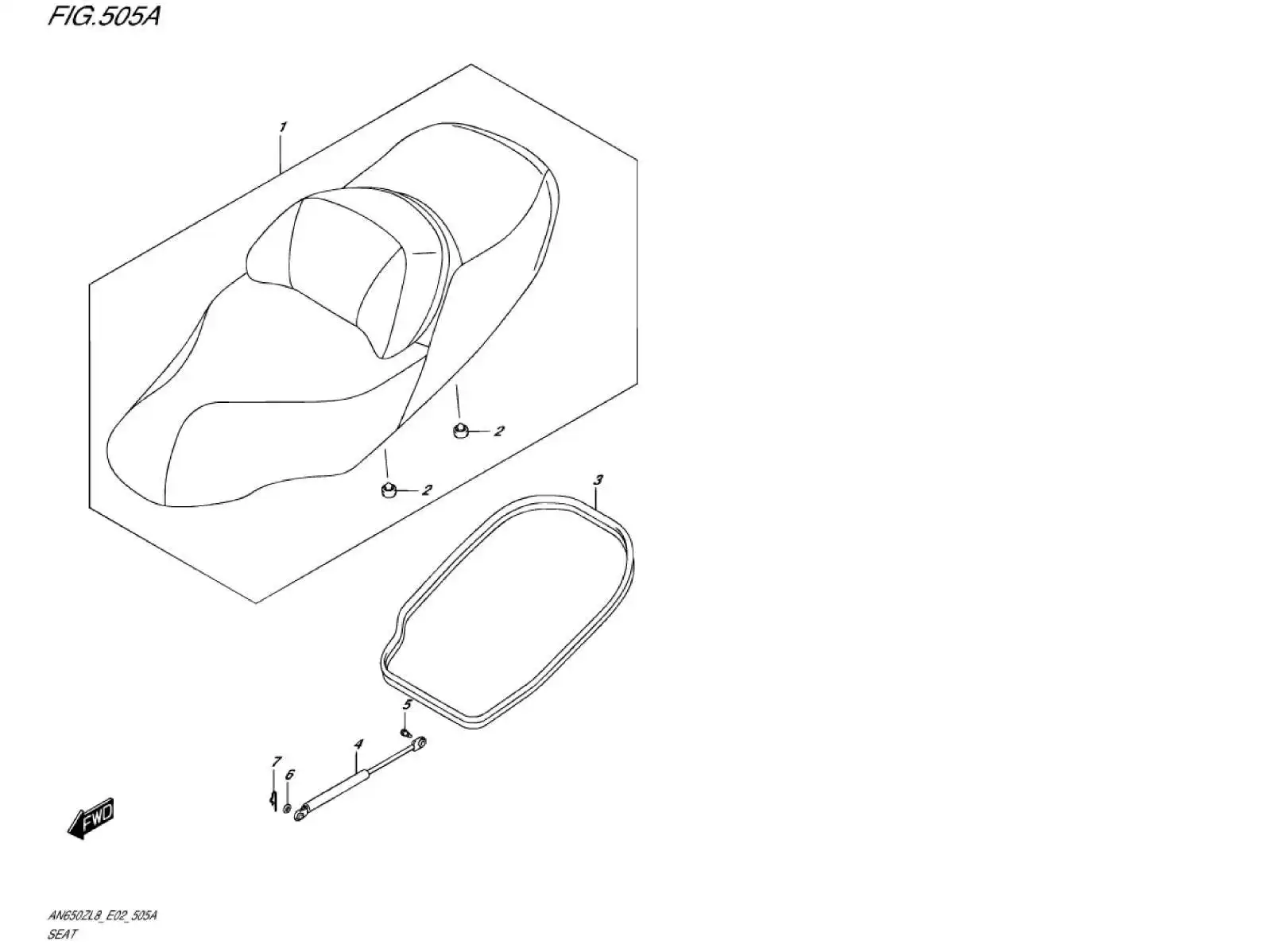 4521126J00000 Molding,Seat Suzuki | YoshiParts