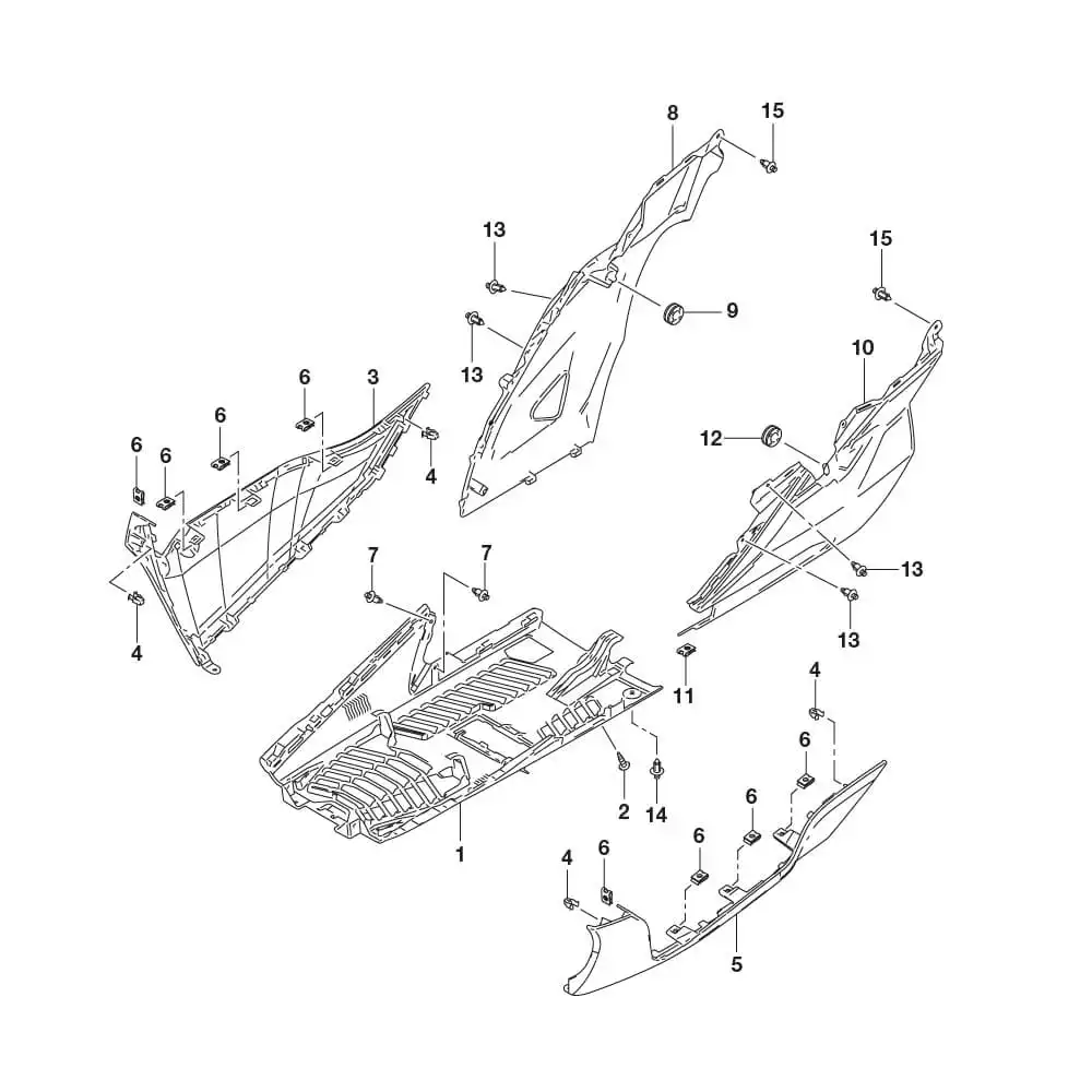 4817119K01QKA Shield,Leg Side Lower,R Suzuki | YoshiParts