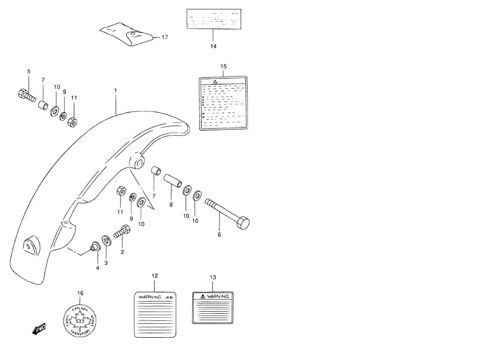 Guardabarros trasero