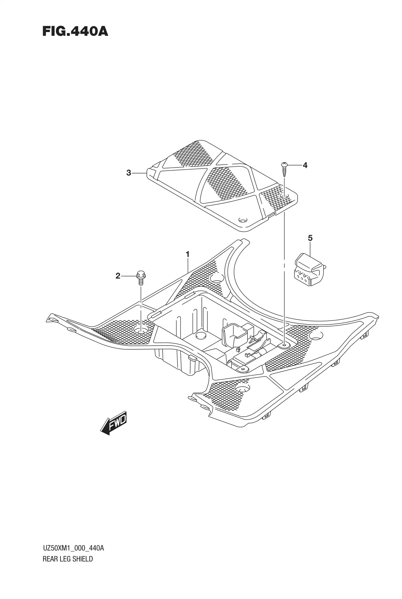 48121-32G60-5PK Shield,Leg Rear Suzuki | YoshiParts