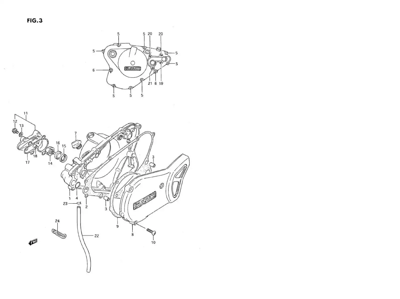 Crankcase Cover Water Pump