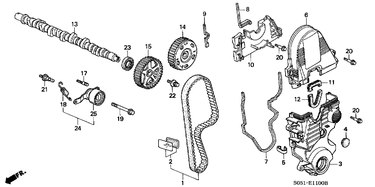 Camshaft/timing belt (SOHC)