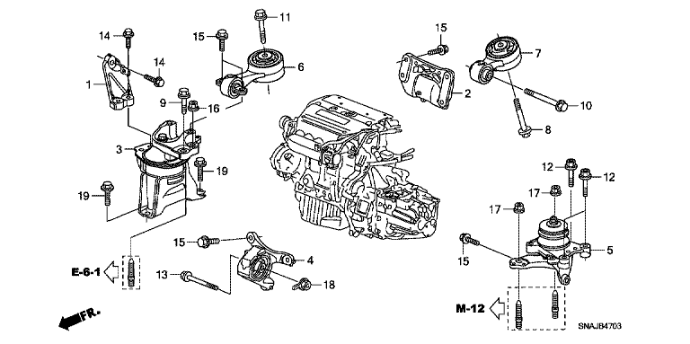 Engine mount (TYPE R)