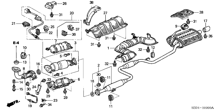 Exhaust Pipe (2WD) (1)