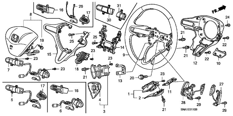 Steering wheel (SRS)