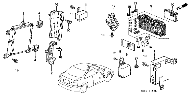 Control unit (interior)