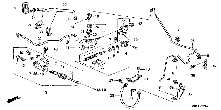 Clutch master cylinder (TYPE R)
