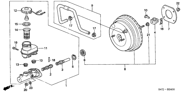 Brake master cylinder/master power