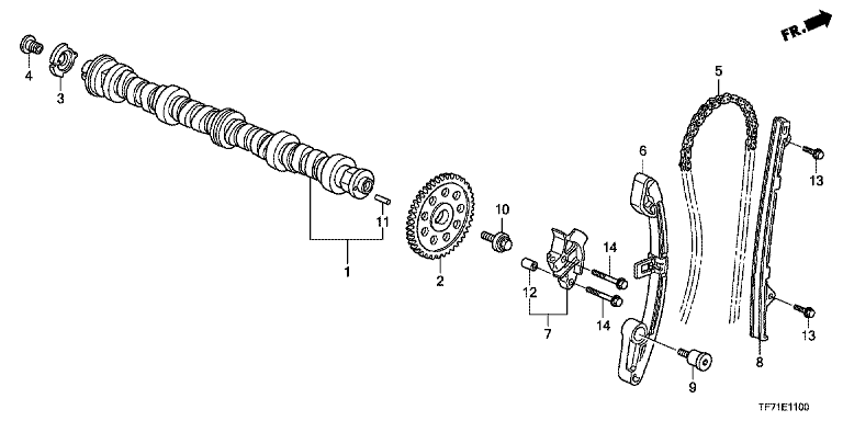 Camshaft/cam chain