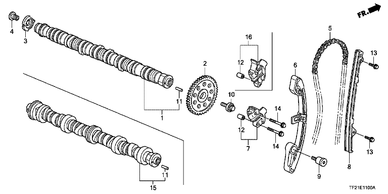 Camshaft/cam chain