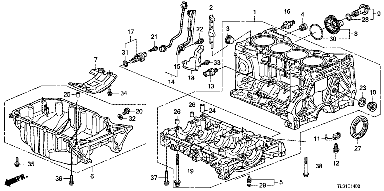 Cylinder Block/Oil Pan (2.4L)