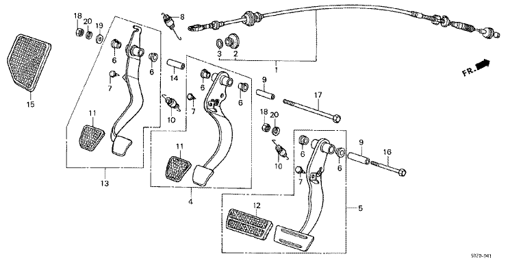 Clutch pedal/Brake pedal