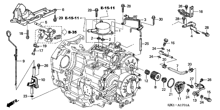 Oil level gauge / ATF pipe (4WD) (V6)