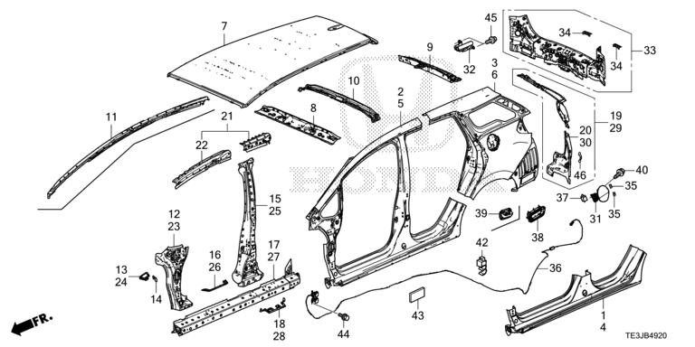 Outer panel / Rear panel