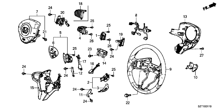 Steering wheel (SRS)
