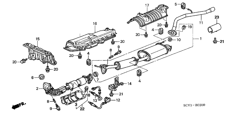 Exhaust pipe/silencer