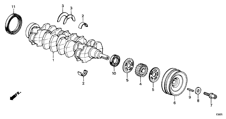 Crankshaft/pulley