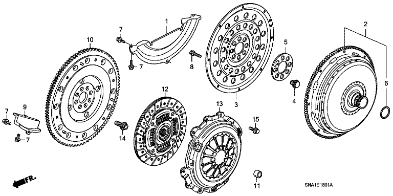 Clutch/torque converter (2.0L)