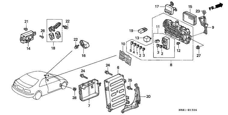 Control unit (interior) (left-hand drive car)