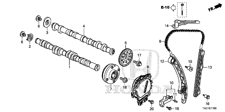 Camshaft/cam chain