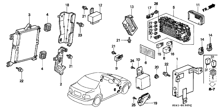 Control unit (interior)