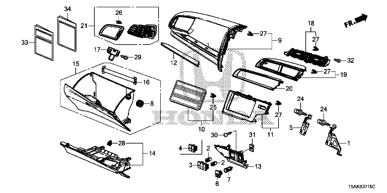 Instrument Panel Garnish (Passenger Side)