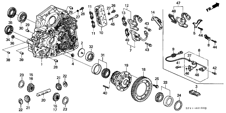 Torque converter case/differential