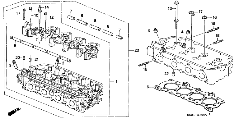 Cylinder head (Carburetor)