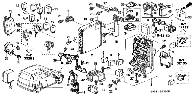 Control unit (interior)
